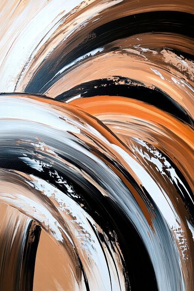 Farbenfrohe Kurven – Abstrakte Malerei von Poster Art Shop