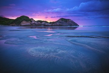 Nouvelle-Zélande Wharariki Beach Coucher de soleil sur Jean Claude Castor