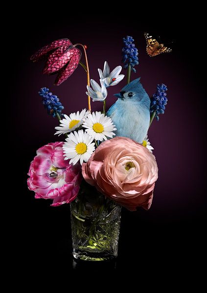 Mit Liebe gemacht - mit Gänseblümchen als Nationalblume von Flower artist Sander van Laar