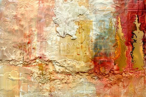 Abstract schilderij, zachte, neutrale kleuren