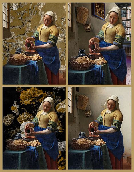 Milkmaid Collage by Digital Art Studio