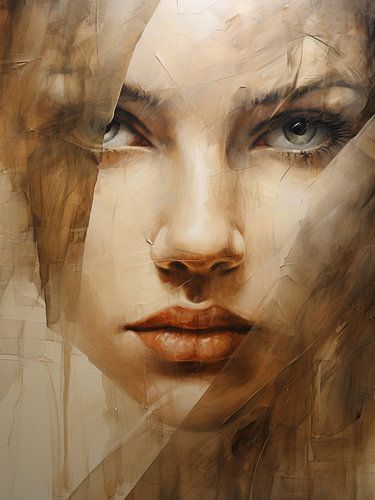 Modernes abstraktes Porträt