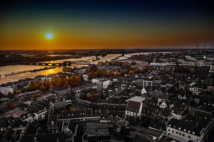 zonsondergang zutphen van Wim de Vos