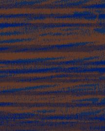 Streifen in Kobaltblau auf Braun. Retro 70er Jahre Muster. Minimalistische Wohnkultur. von Dina Dankers