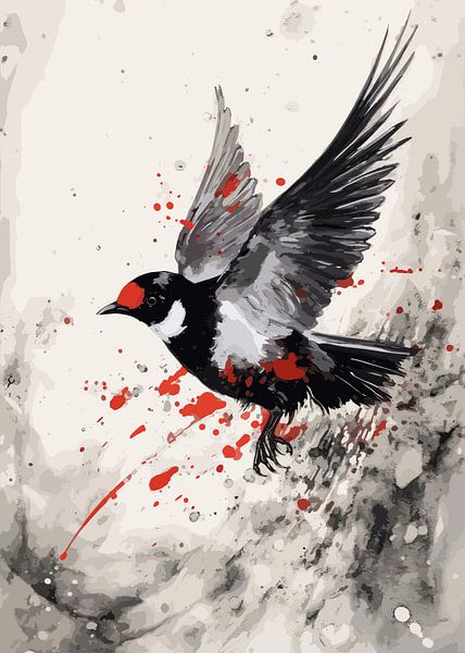 Peinture japonaise abstraite Ukiyo par Mason Scott