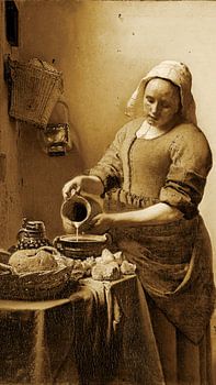 Het Melkmeisje, verticaal uitgesneden