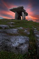 Hunebed at sunset Poulnabrone Dolmen