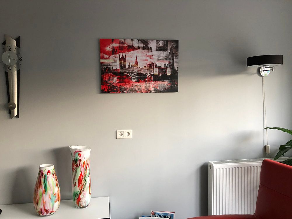 City-Art LONDON Red Bus Composing  by Melanie Viola 