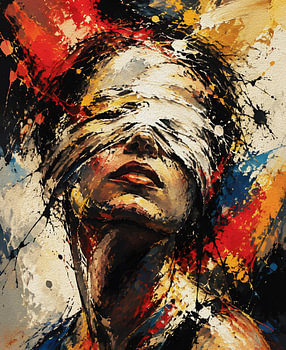 Blindfolded – Surrender Symbolic Portrait