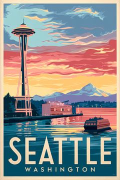 Seattle, Washington by Poster Art Shop