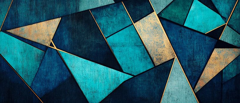 Geometrische stilte - kleurrijke harmonie van Poster Art Shop