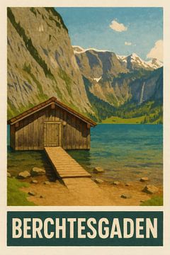 Berchtesgaden – Hangar à bateaux au bord d'un lac tranquille