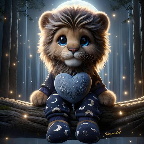 Bezaubernder niedlicher Löwe 2 von Johannas Art Creations