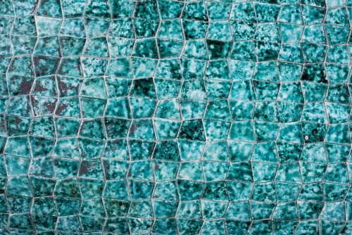 Aqua tegels art deco detail