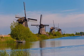 Windmills in a row at Kinderdijk Holland