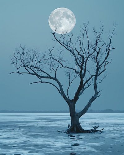 Tree at full moon