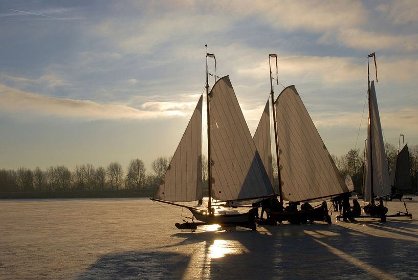 Eisjachten Gouwzee von Richard Wareham