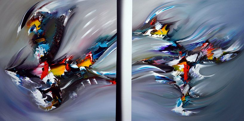 Abstract Blue by Gena Theheartofart