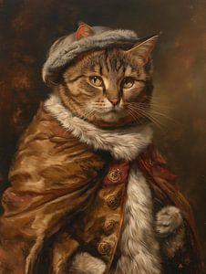 Katze in mittelalterlicher Kleidung