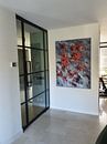 Customer photo: Modern, Abstract Digital Artwork in Grey Orange by Art By Dominic