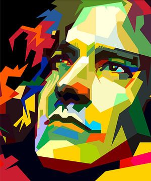 Robert Plant (Led Zeppelin) Pop Art Portret van Artkreator