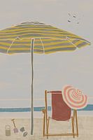 Op het strand - ligstoel