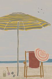 Am Strand - Sonnenstuhl von Kunga by The Artcircle