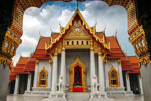 Buddhism temple Wat Benchamabohit in Bangkok Thailand
