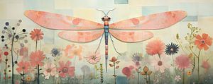 Libelle in Pastell