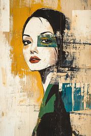 Frauenporträt | Mystic Gaze von Blickfänger Gemälde