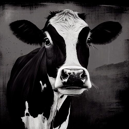 Vache noir et blanc
