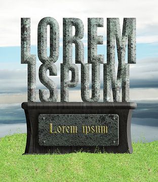 Sockel mit dem Text Lorem Ipsum. von Richard Wareham