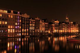 Evening Reflections at the Damrak by Captured by Demmy
