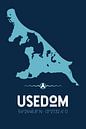 Usedom | Design-Landkarte | Insel Silhouette von ViaMapia Miniaturansicht