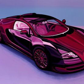 Bugatti Veyron 2005 Gemälde von Paul Meijering