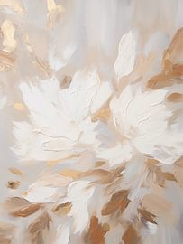 Abstract minimalist flowers painting