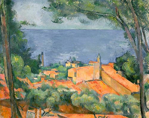 L'Estaque met rode daken, Paul Cézanne