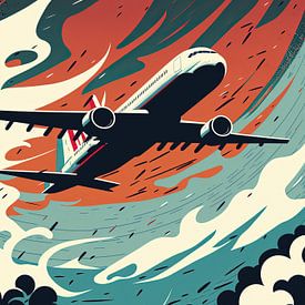 Vliegtuig Vector Design Art van Tim Kunst en Fotografie