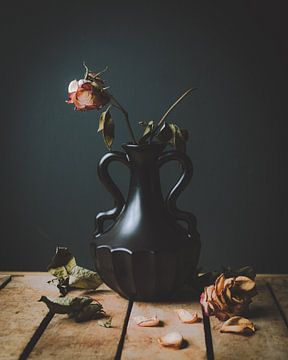 Nature morte avec roses et vase sur Danielle Tempelaars