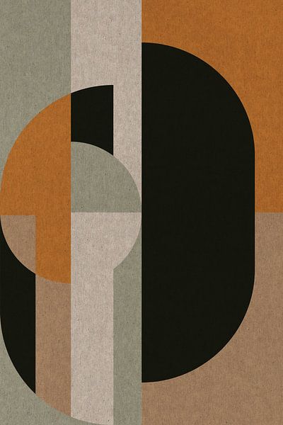 Geometric Retro Art: Scandinavian Industrial Minimalism 10 by Dina Dankers