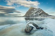 Lofoten winter landschap op Gimsøya eiland tijdens de winter van Sjoerd van der Wal Fotografie thumbnail