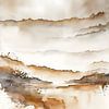 Paysage minimaliste à l'aquarelle 02 sur Jack Schoneveld