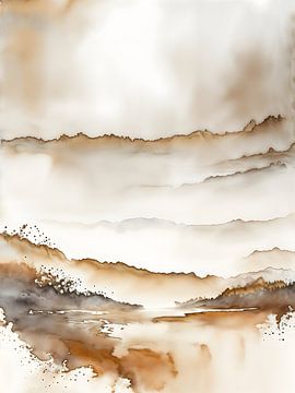 Minimalist watercolour landscape 02 by Jack Schoneveld