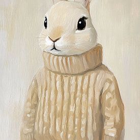 Weihnachten Kaninchen Pullover von Wunderbare Kunst