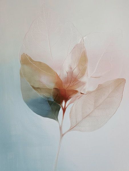 Japandi botanisch in Pastellfarben von Japandi Art Studio