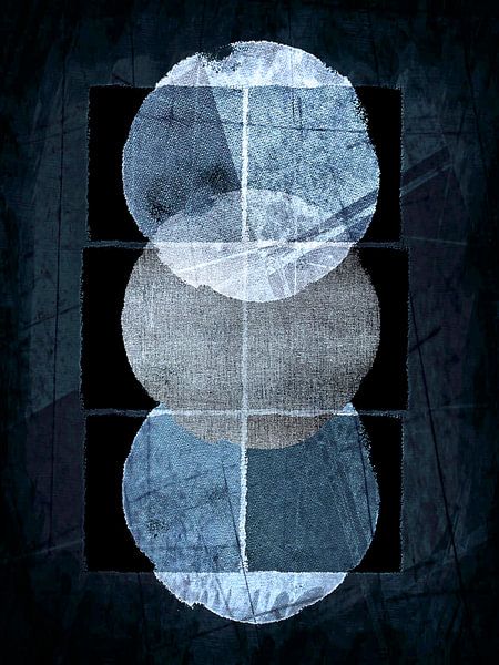 Skandinavischer Minimalismus Mitternachtsblau von Mad Dog Art