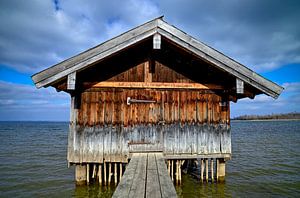 Abri pour bateaux au bord du lac Chiemsee