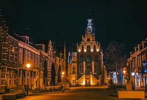 Stadhuis in de stad Culemborg met zicht over de markt