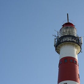 Ameland lighthouse in red-white-blue by Yvette J. Meijer