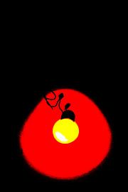 Yellow bulb in red and black. Neon colors by CM_Images